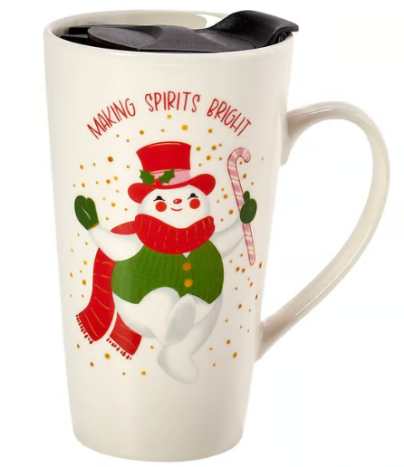 Dancing Snowman Travel Mug
