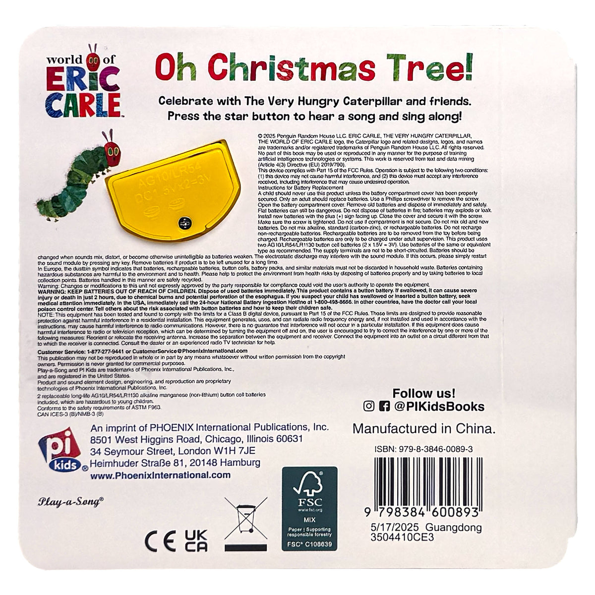 World of Eric Carle: Oh Christmas Tree! Sound Book