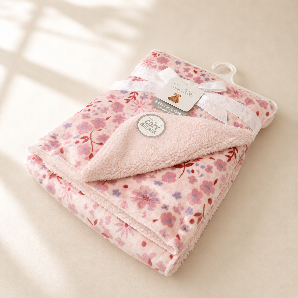 Super Soft Reverse side Cozy Sherpa Plush Baby Blanket
