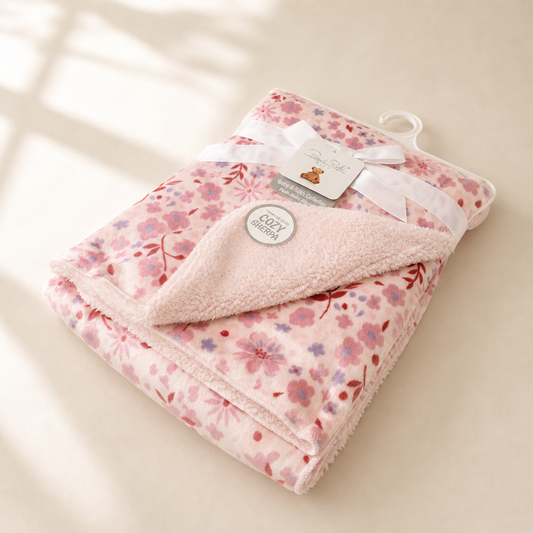 Super Soft Reverse side Cozy Sherpa Plush Baby Blanket