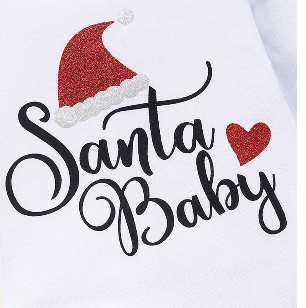 Santa Baby Cotton 3pcs Outfit  : 3-6M