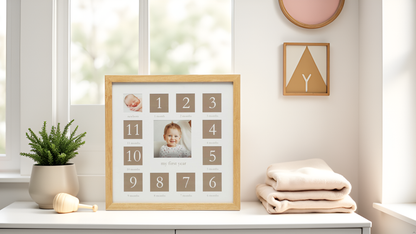 Baby's First Year Wall Picture Frame, Natural